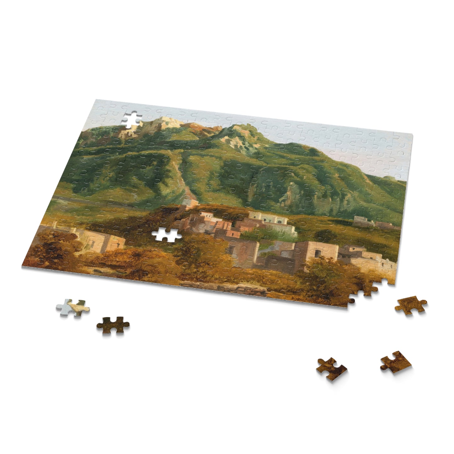Village on the Island of Ischia by Sebastien-Louis-Guillaume Norblin de la Gourdaine Jigsaw Puzzle