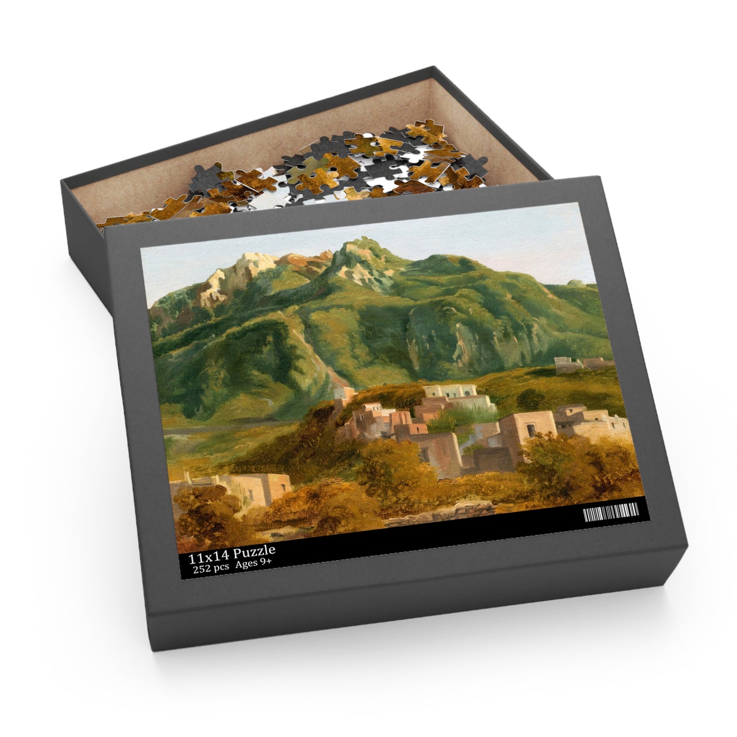Village on the Island of Ischia by Sebastien-Louis-Guillaume Norblin de la Gourdaine Jigsaw Puzzle