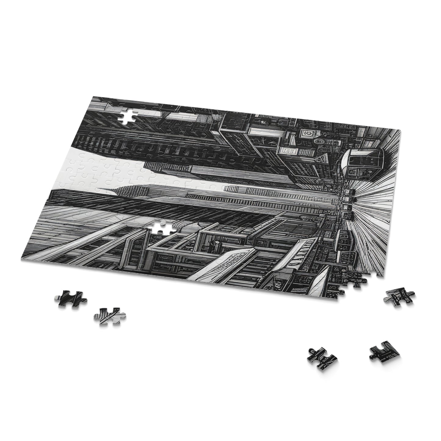 New York City Pen and Ink Drawing Jigsaw Puzzle