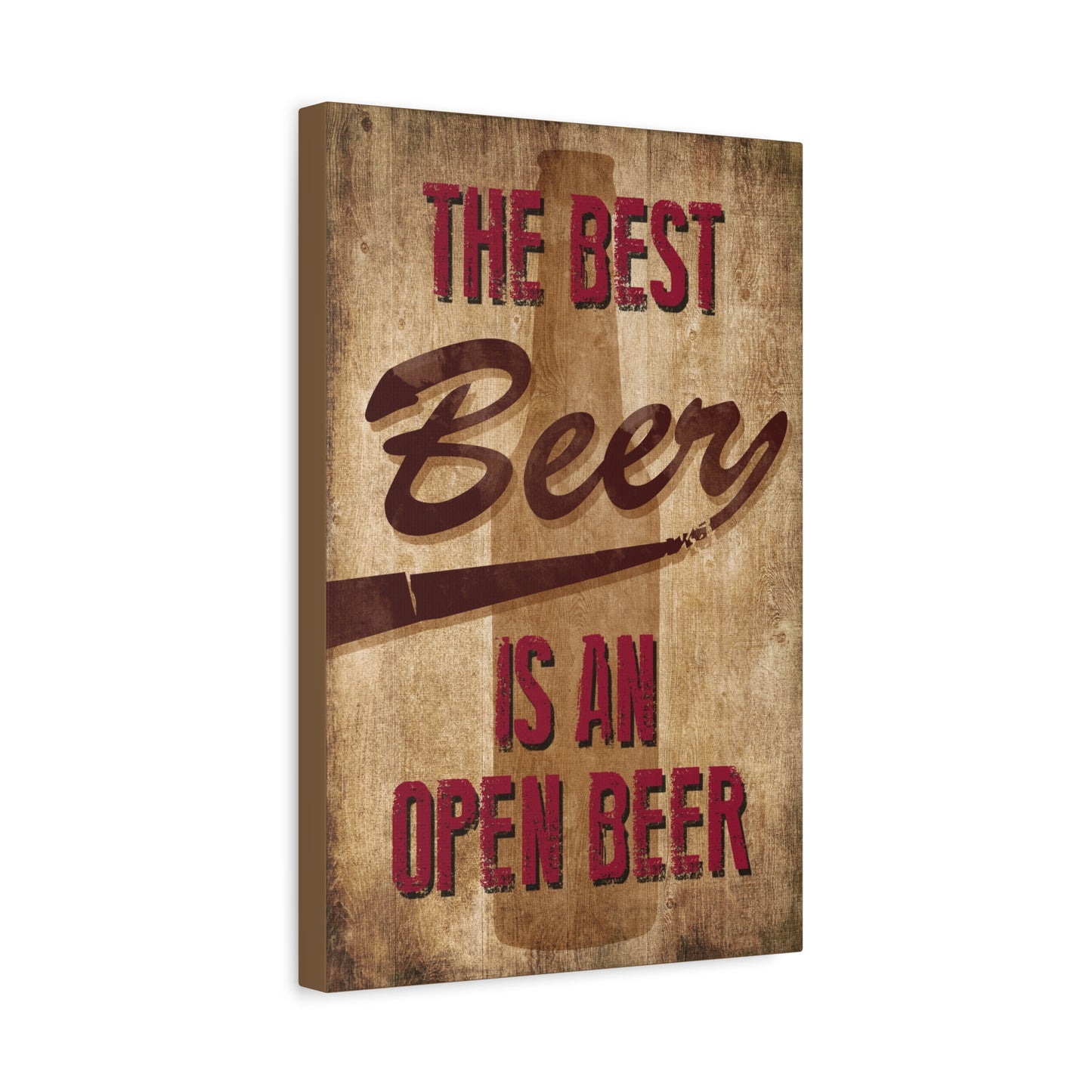 The Best Beer Is An Open Beer Canvas Wall Art