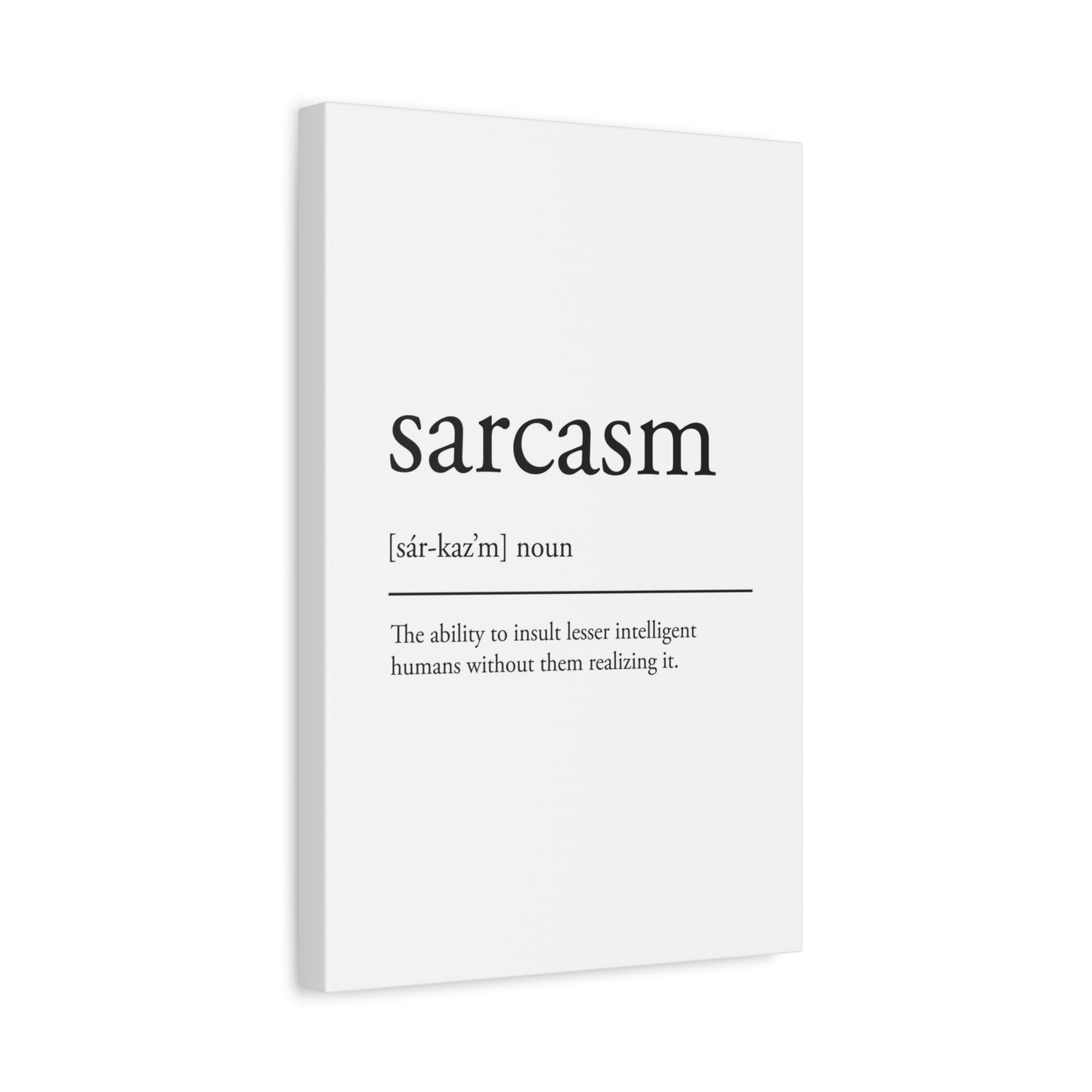Sarcasm Definition Canvas Wall Art