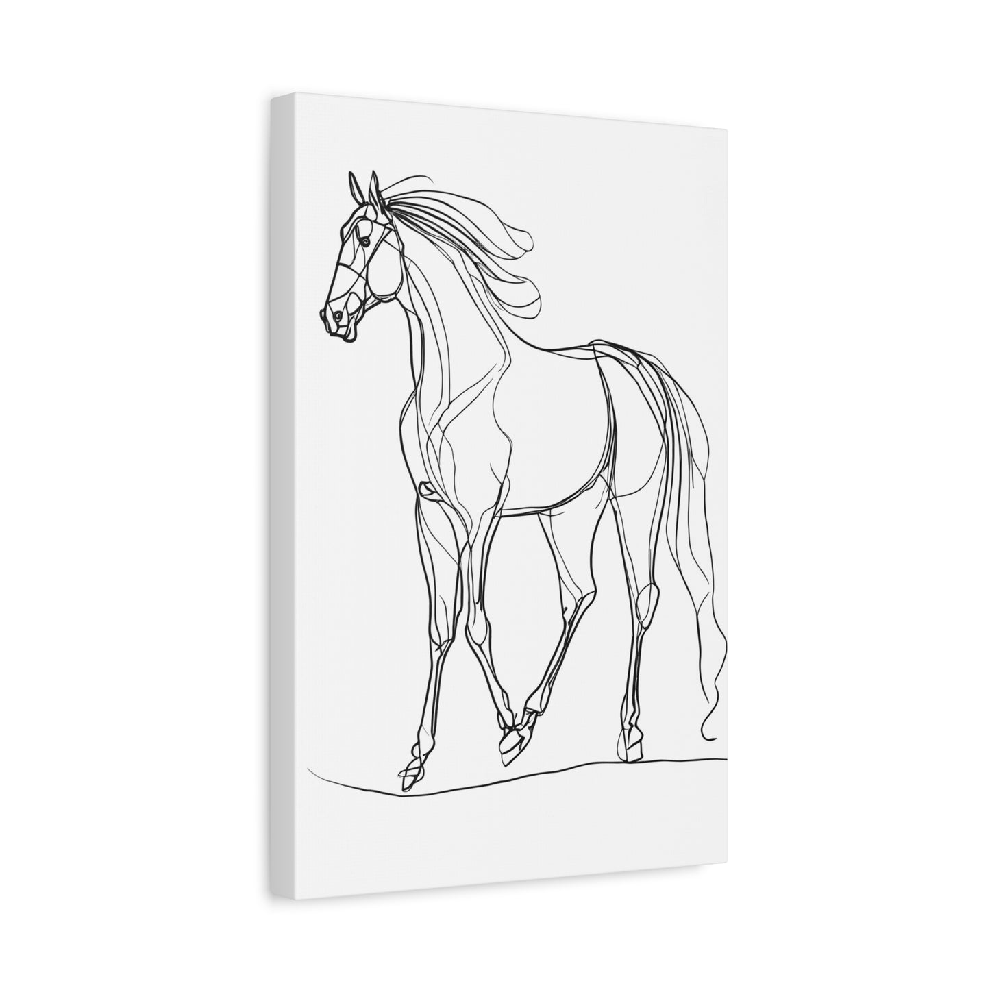One Line Drawing of A Horse I Canvas Print