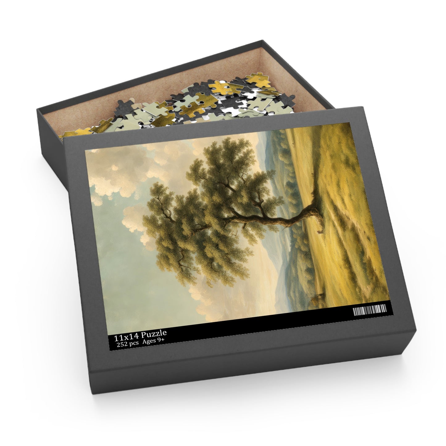 Lone Tree Landscape Oil Painting Jigsaw Puzzle