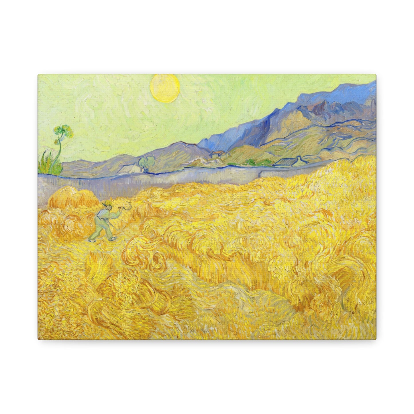 Wheatfield with A Reaper by Vincent van Gogh Canvas Print