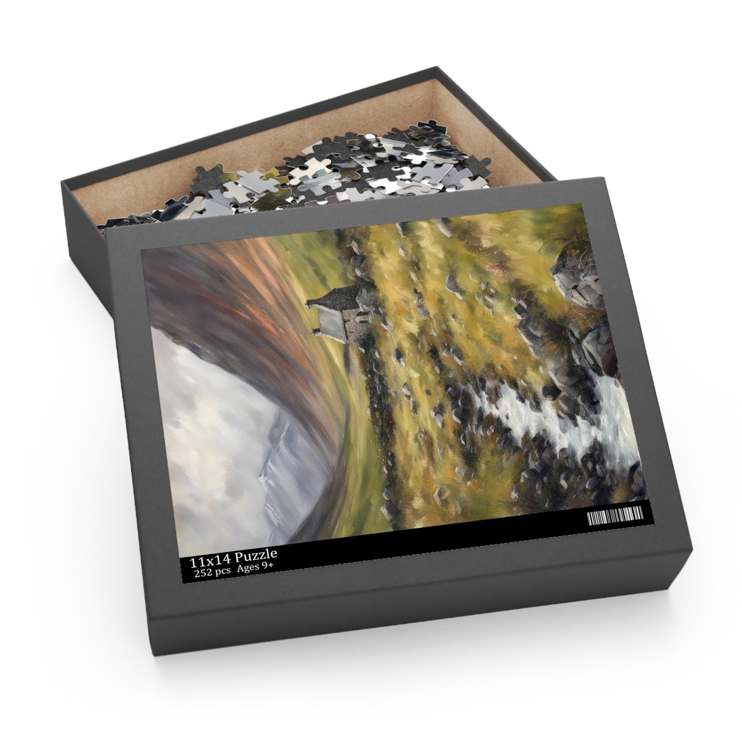 Scottish Highlands Painting V Jigsaw Puzzle