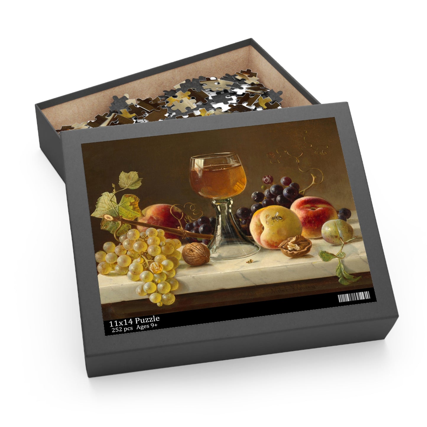 Marble Tabletop with Fruit and Wineglass by Milne Ramsey Jigsaw Puzzle