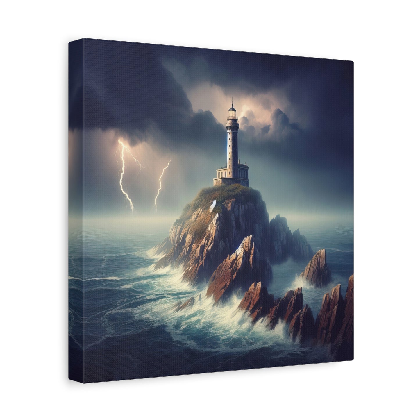 The Lighthouse at the End of the World Digital Painting Canvas Print