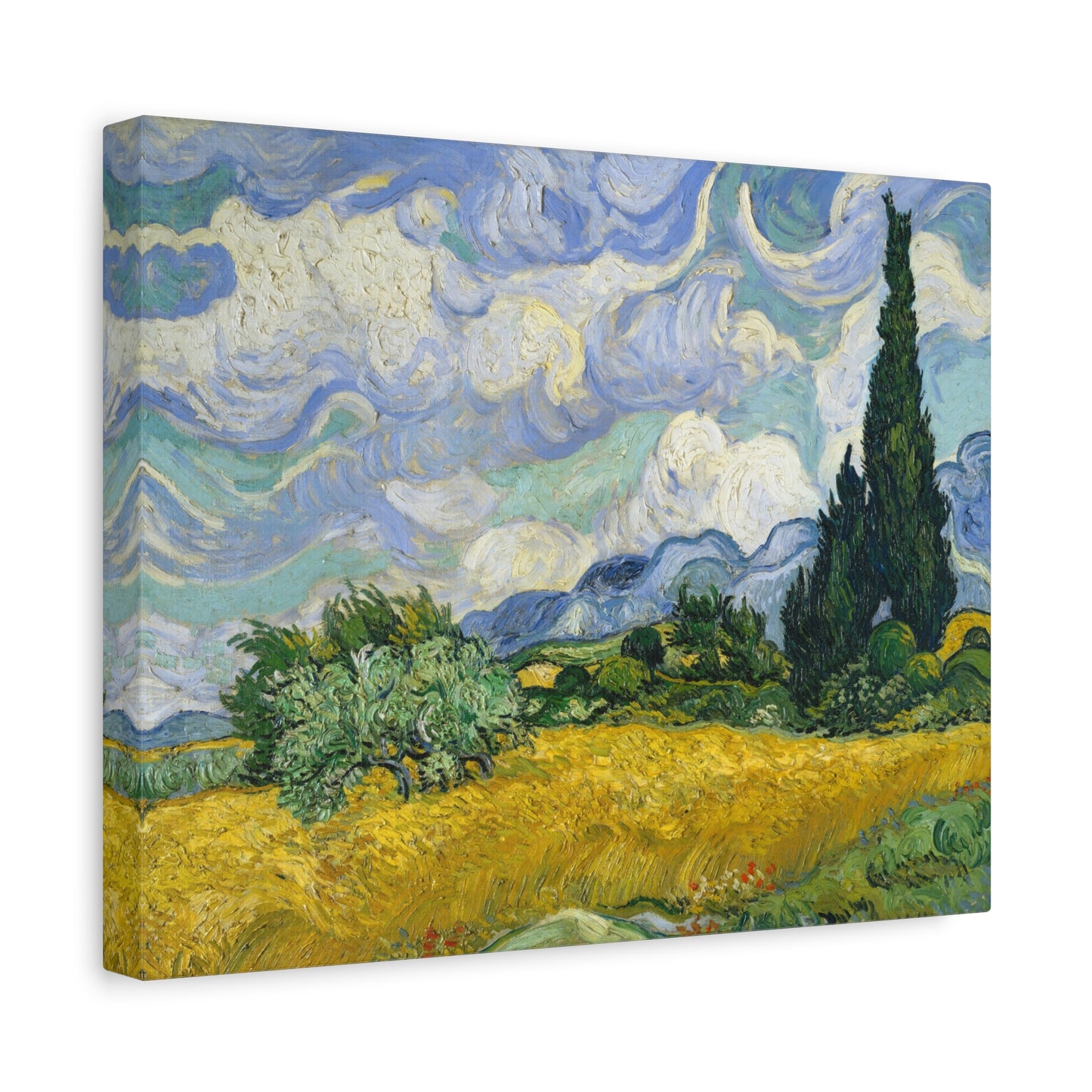 Wheat Field with Cypresses by Vincent van Gogh Canvas Print