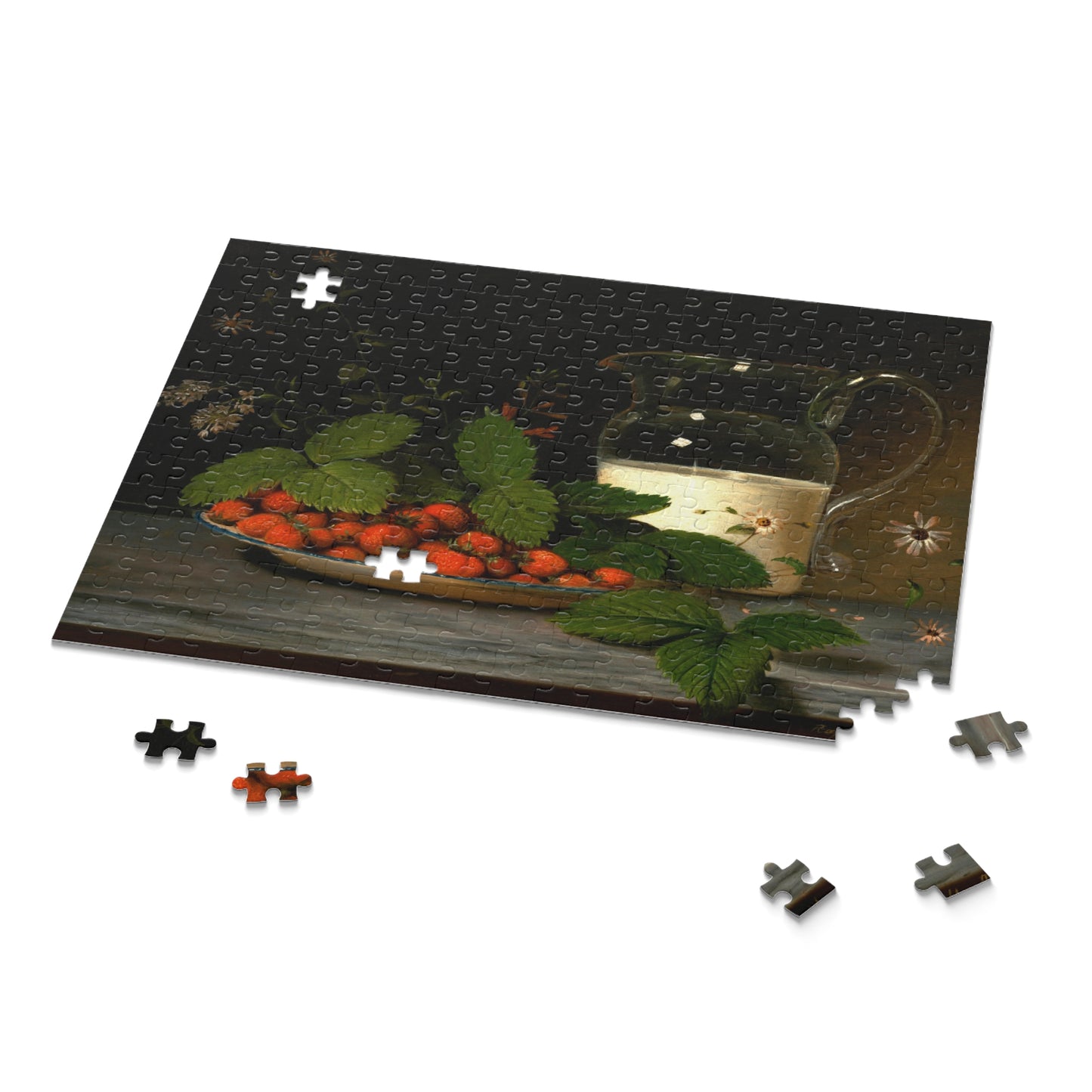 Strawberries and Cream by Raphaelle Peale Jigsaw Puzzle