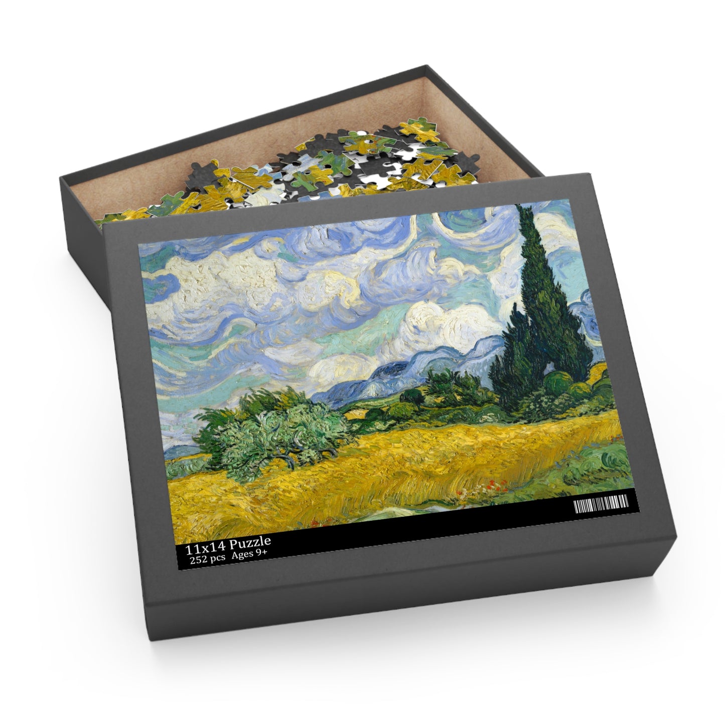 Wheat Field with Cypresses by Vincent van Gogh Jigsaw Puzzle