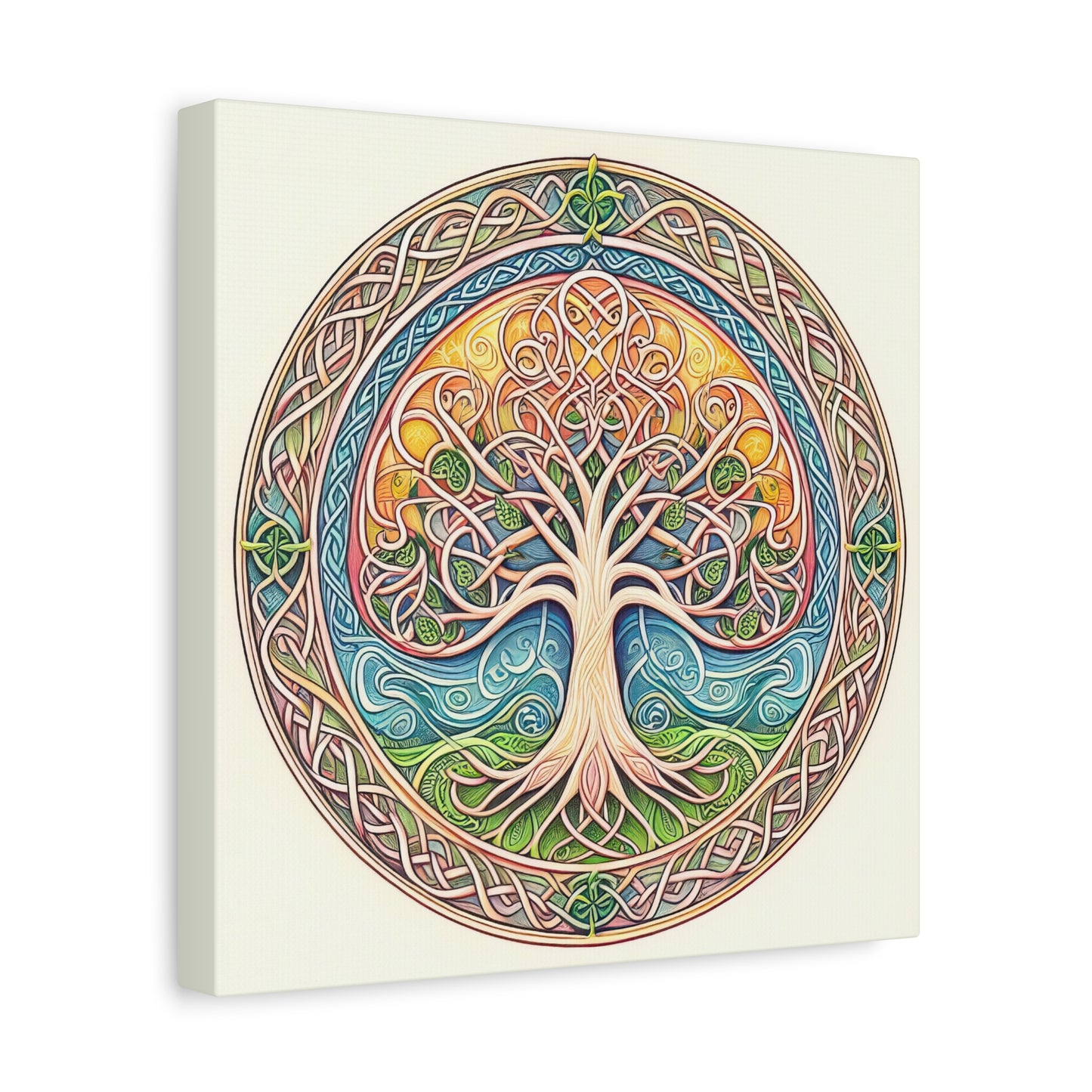 Celtic Drawing of The Tree of Life Canvas Print