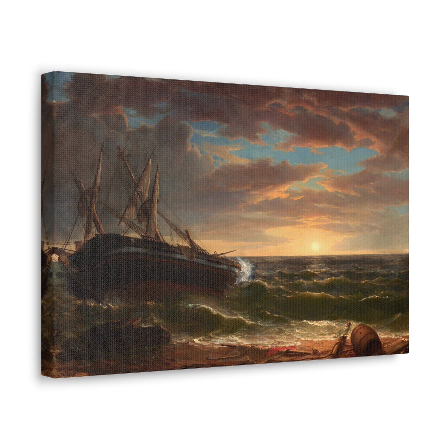 The Stranded Ship by Asher Brown Durand Canvas Print