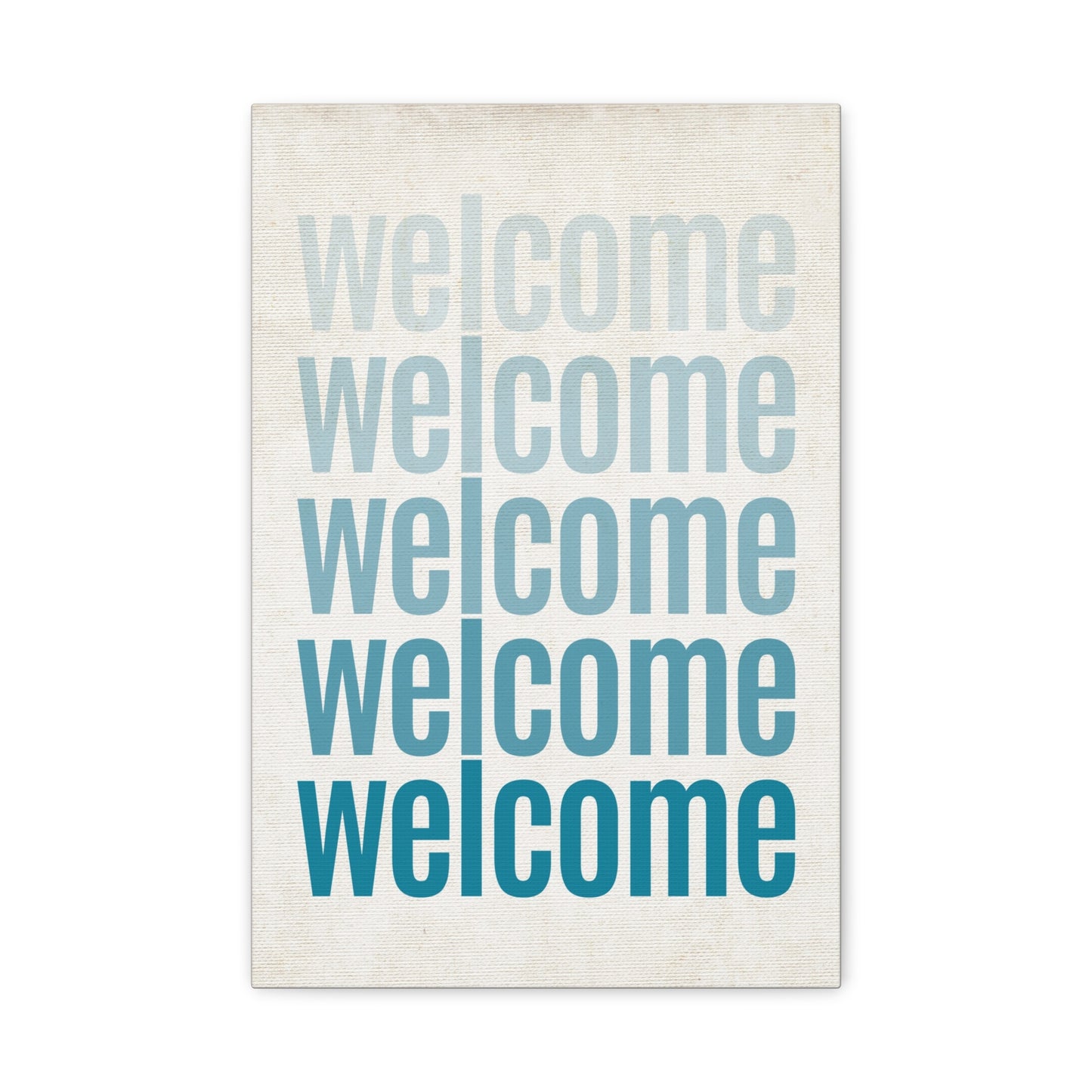 Welcome - Ombre Canvas Wall Art