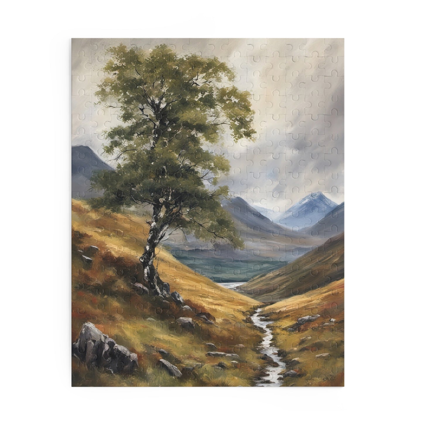 Scottish Highlands Painting IV Jigsaw Puzzle