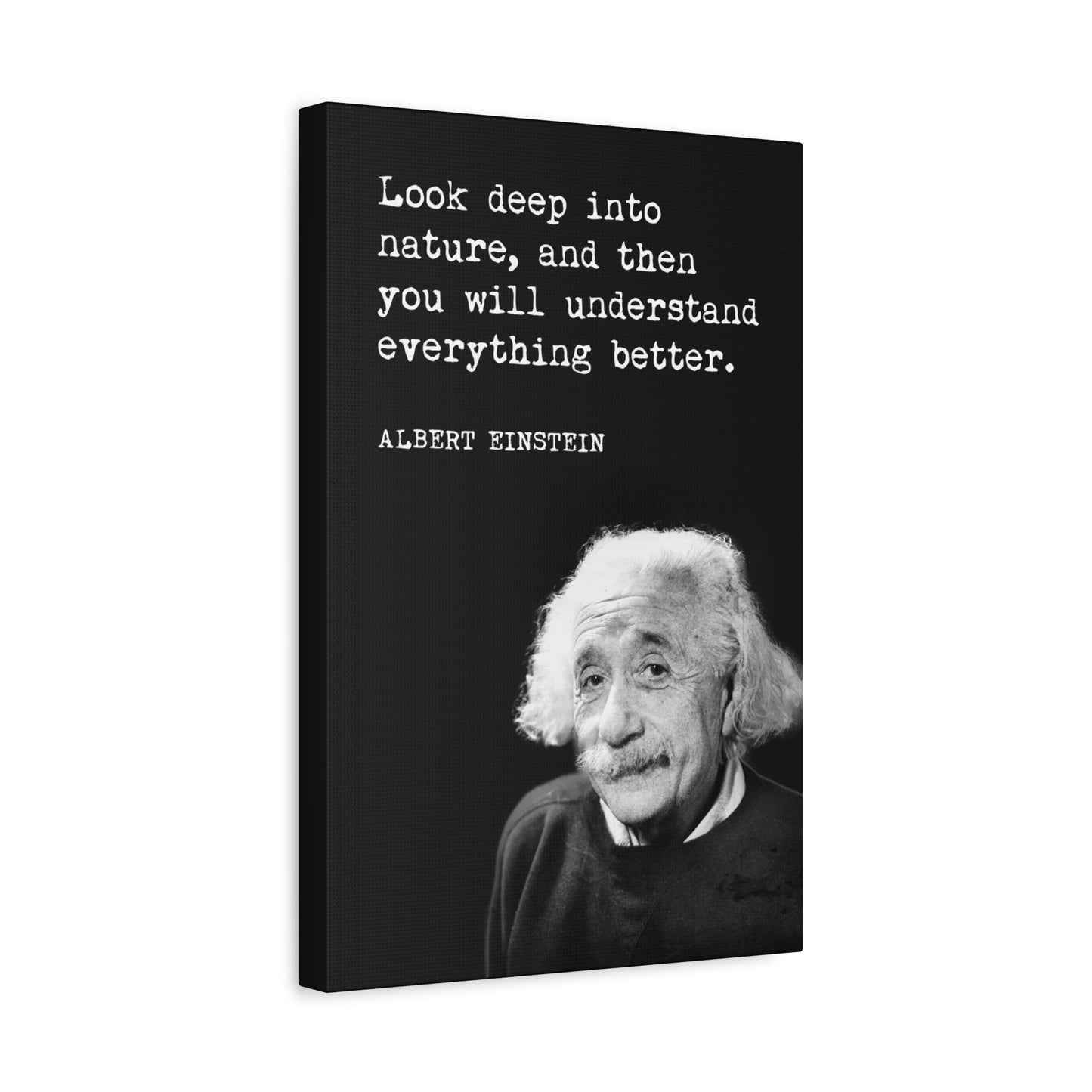 Look Deep Into Nature (Albert Einstein Quote) - Motivational Canvas Wall Art