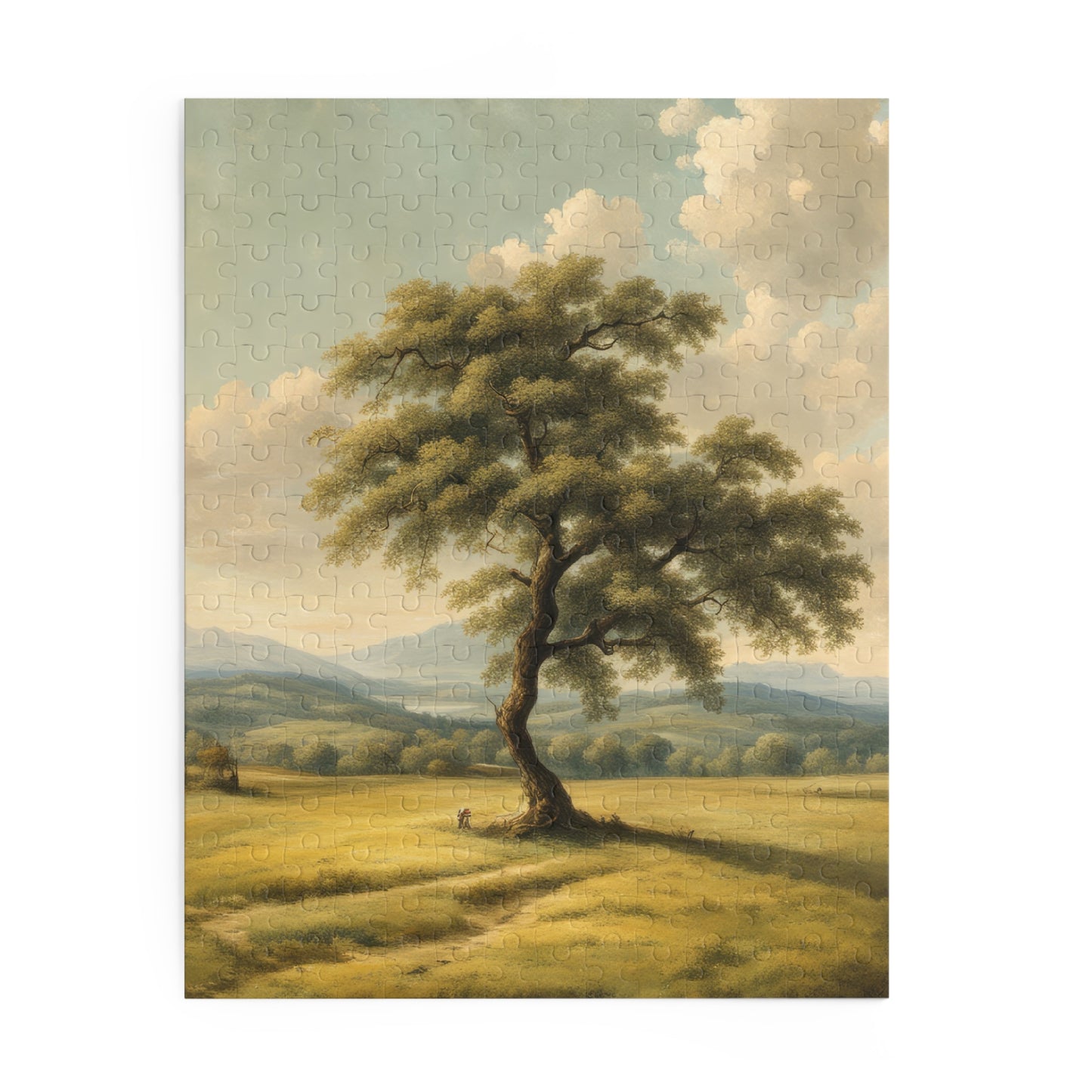Lone Tree Landscape Oil Painting Jigsaw Puzzle