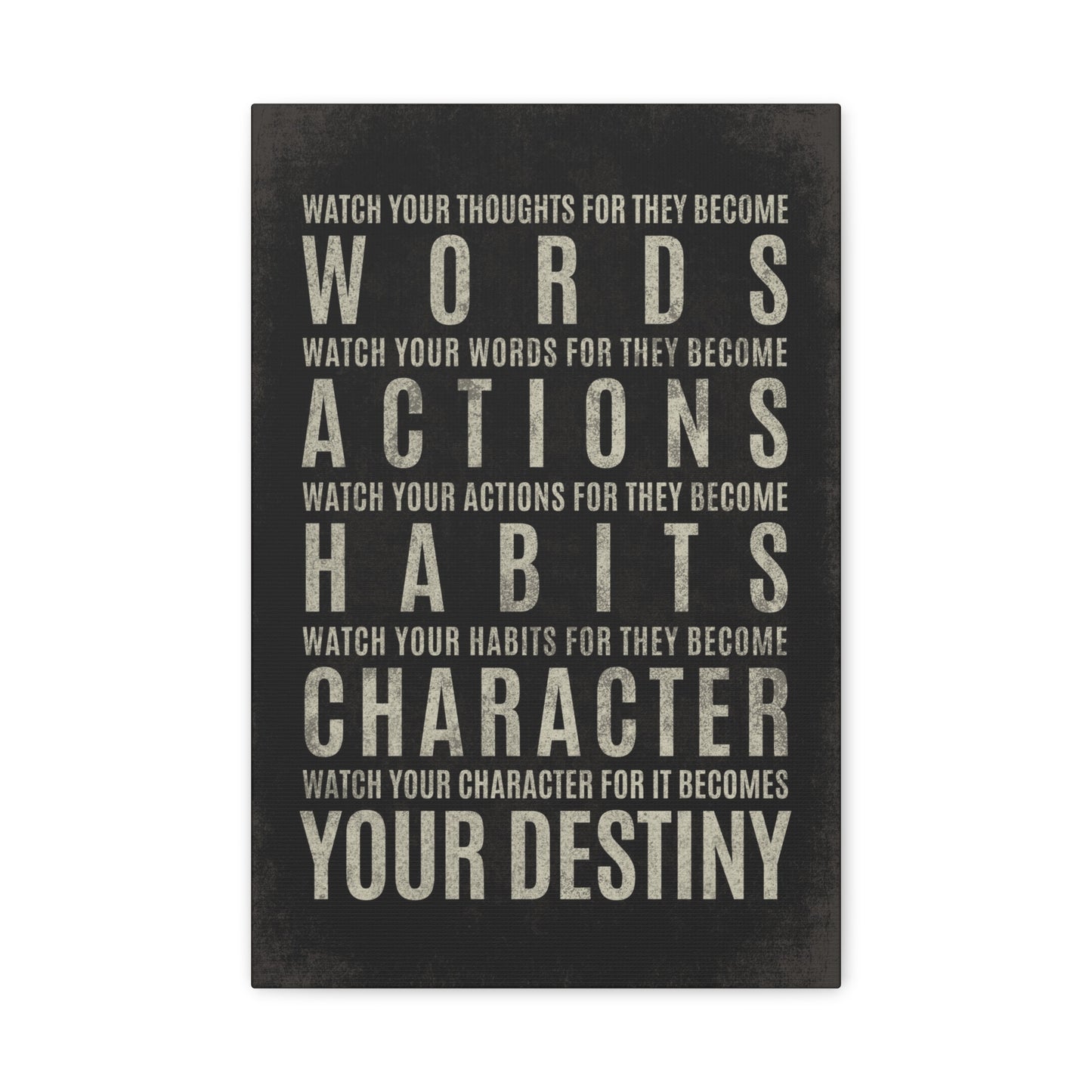 Watch Your Thoughts - Inspirational Canvas Wall Art
