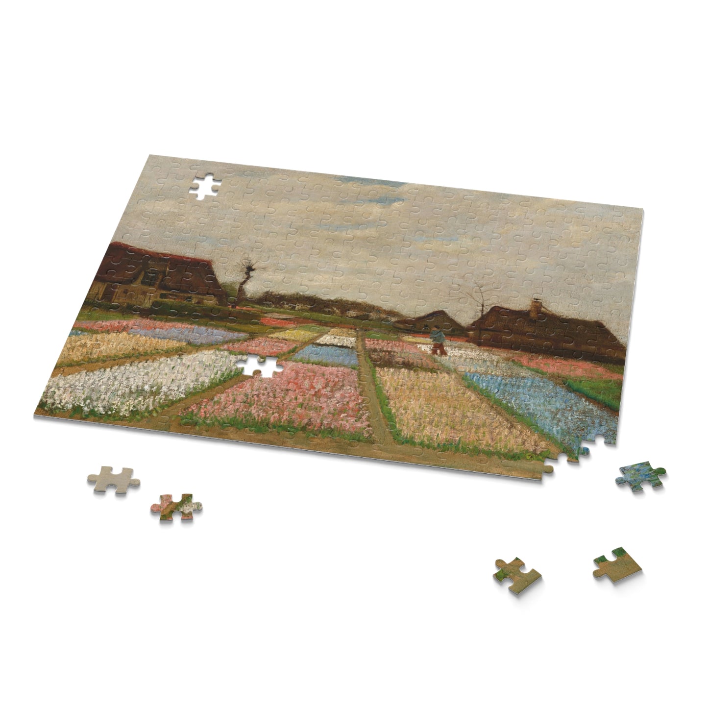 Flower Beds in Holland by Vincent van Gogh Jigsaw Puzzle