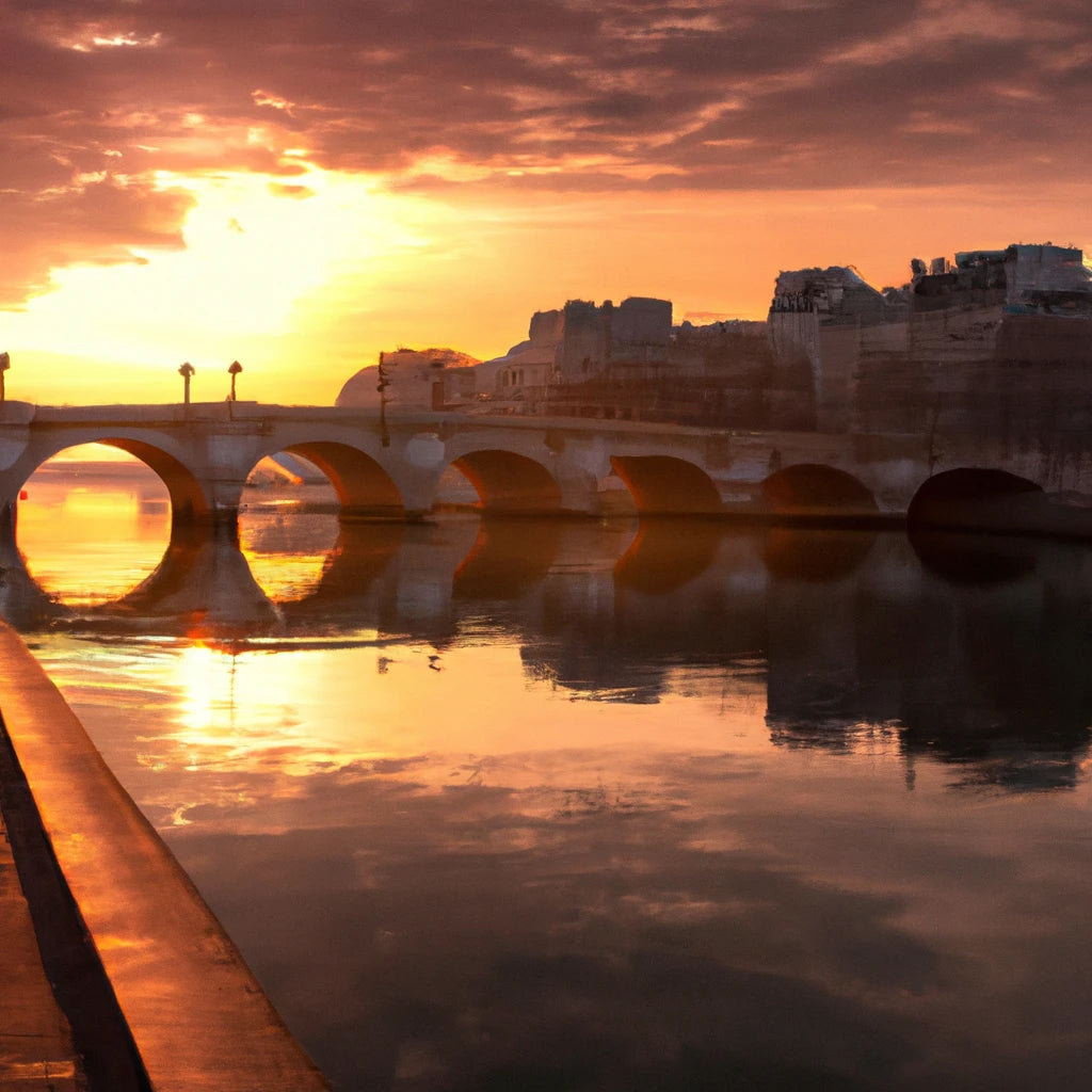 Paris at Sunset Art Print