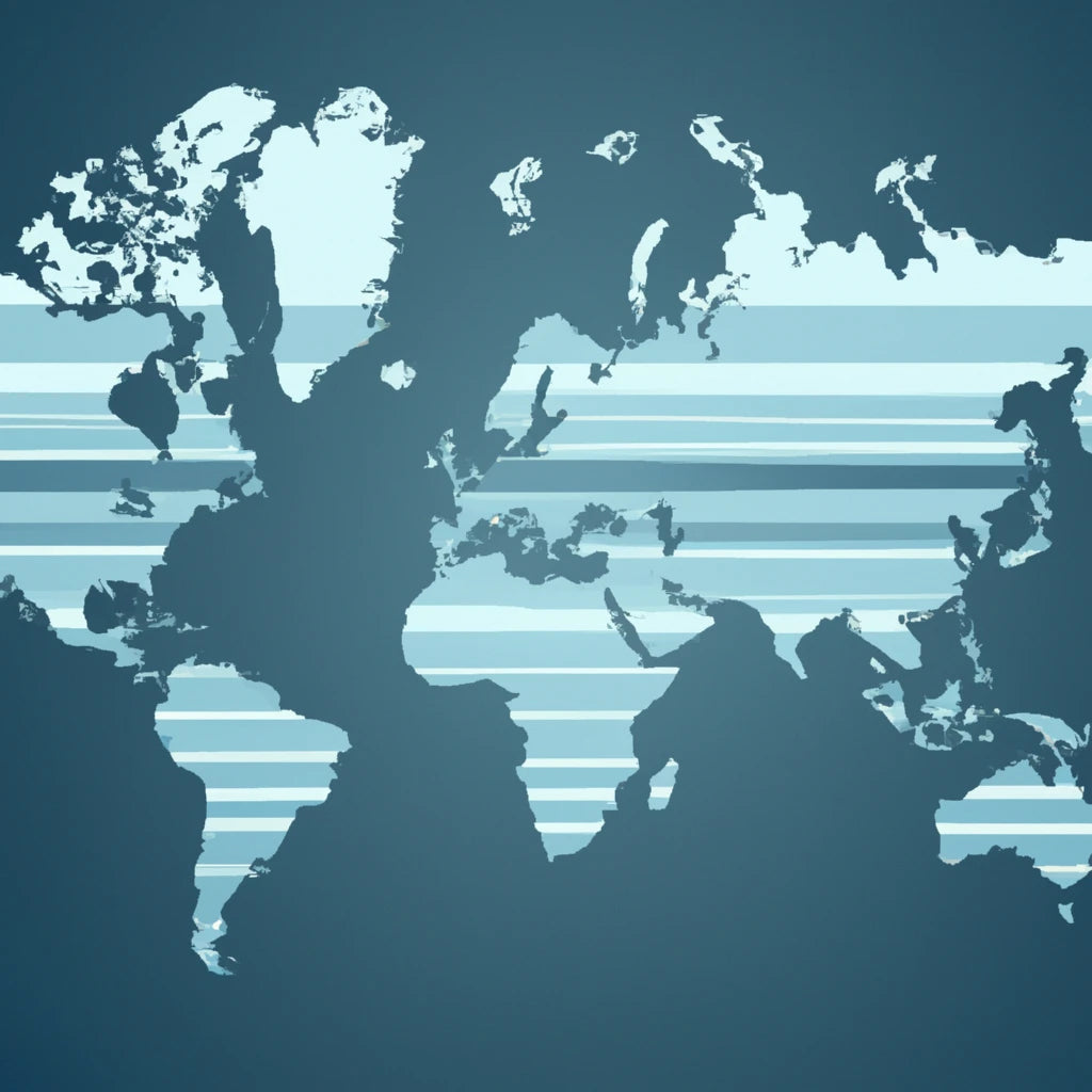 Stylized World Map II Art Print