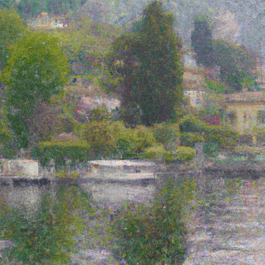 Lake Como Landing Painting I Art Print
