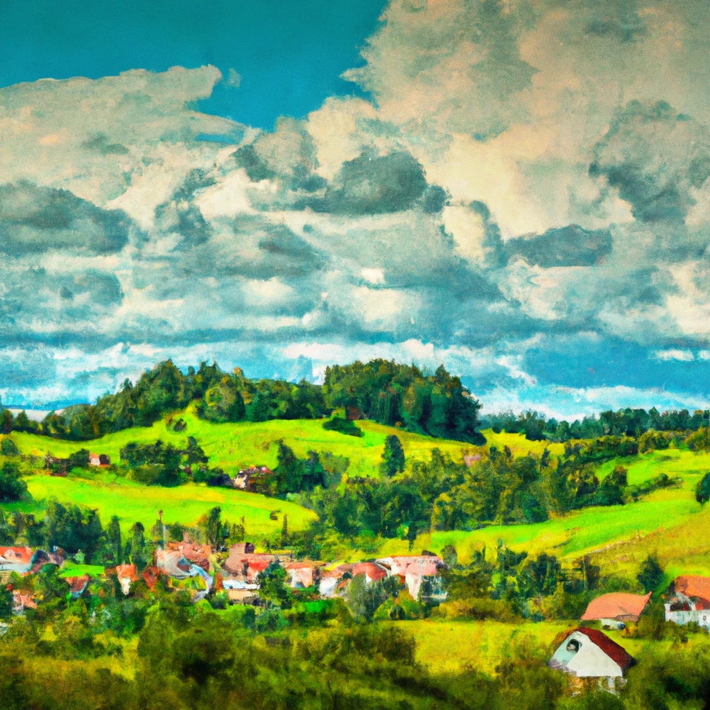 Scenic Italian Countryside Landscape Painting II Art Print