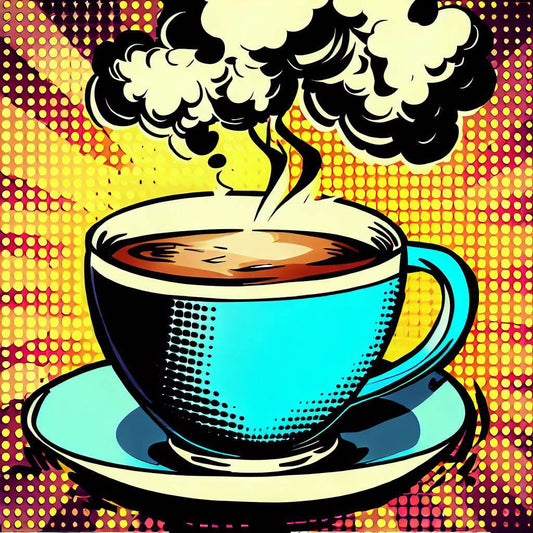 Steaming Hot Coffee Pop Art Art Print