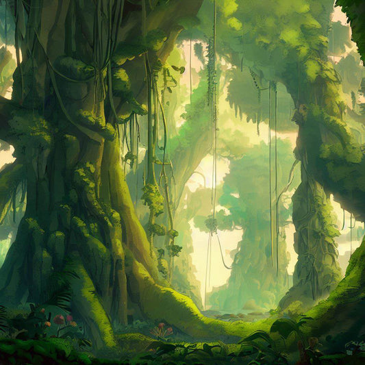 Anime Style Forest Painting II Art Print