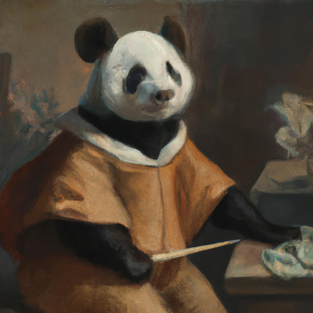 Panda Painting A Picture Digital Art I Art Print
