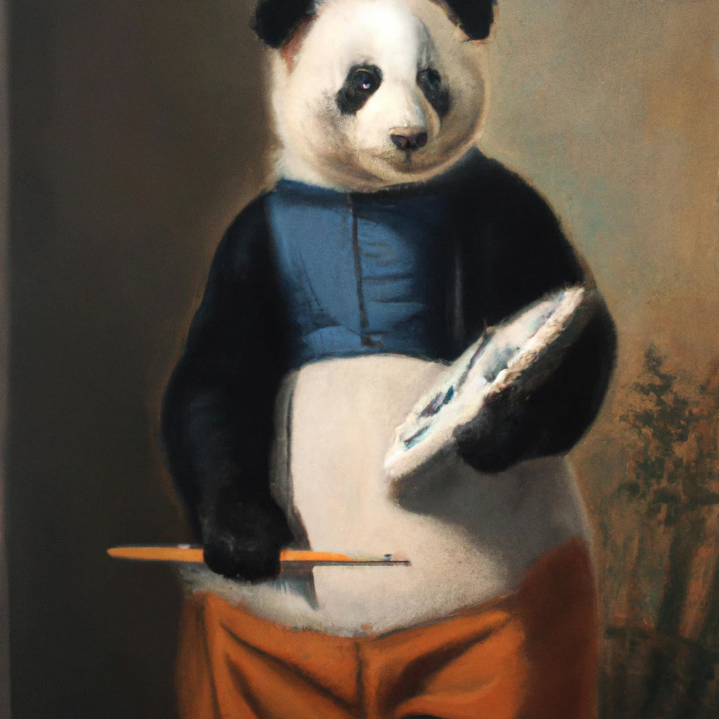Panda Painting A Picture Digital Art II Art Print