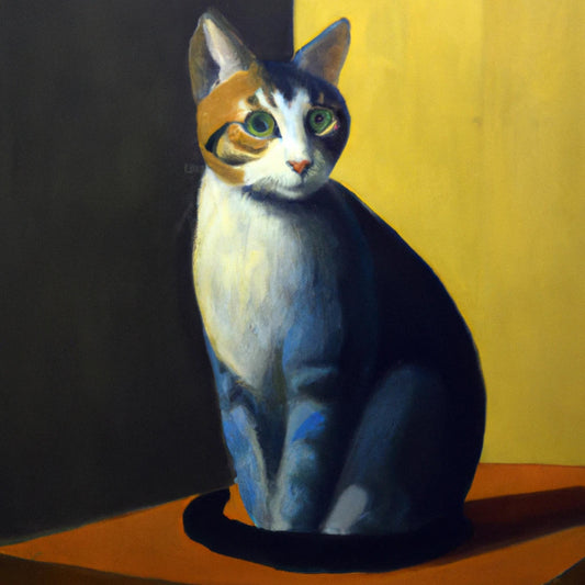 Portrait of A Cat Oil Painting Art Print