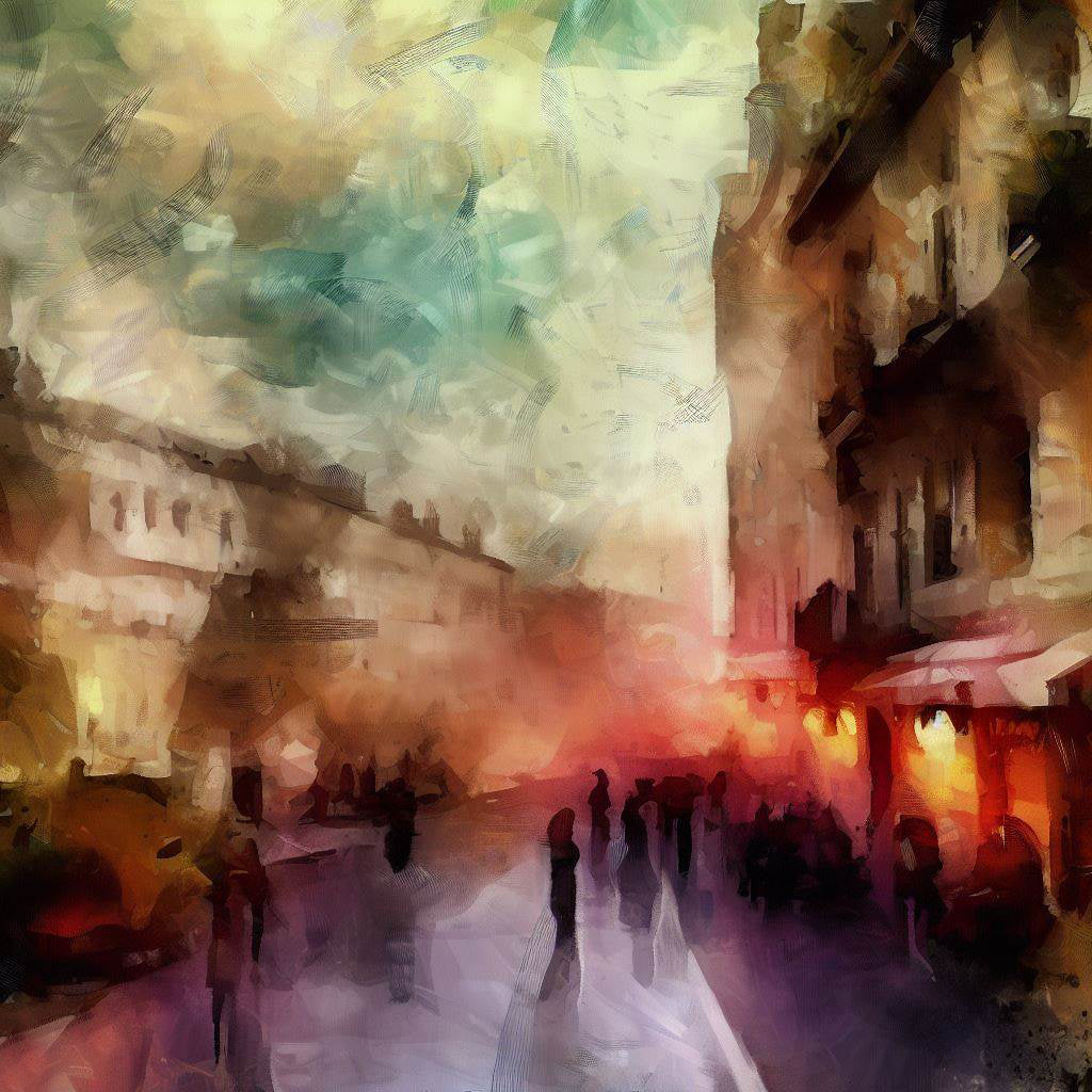 Italian City Impressionist Painting II Art Print
