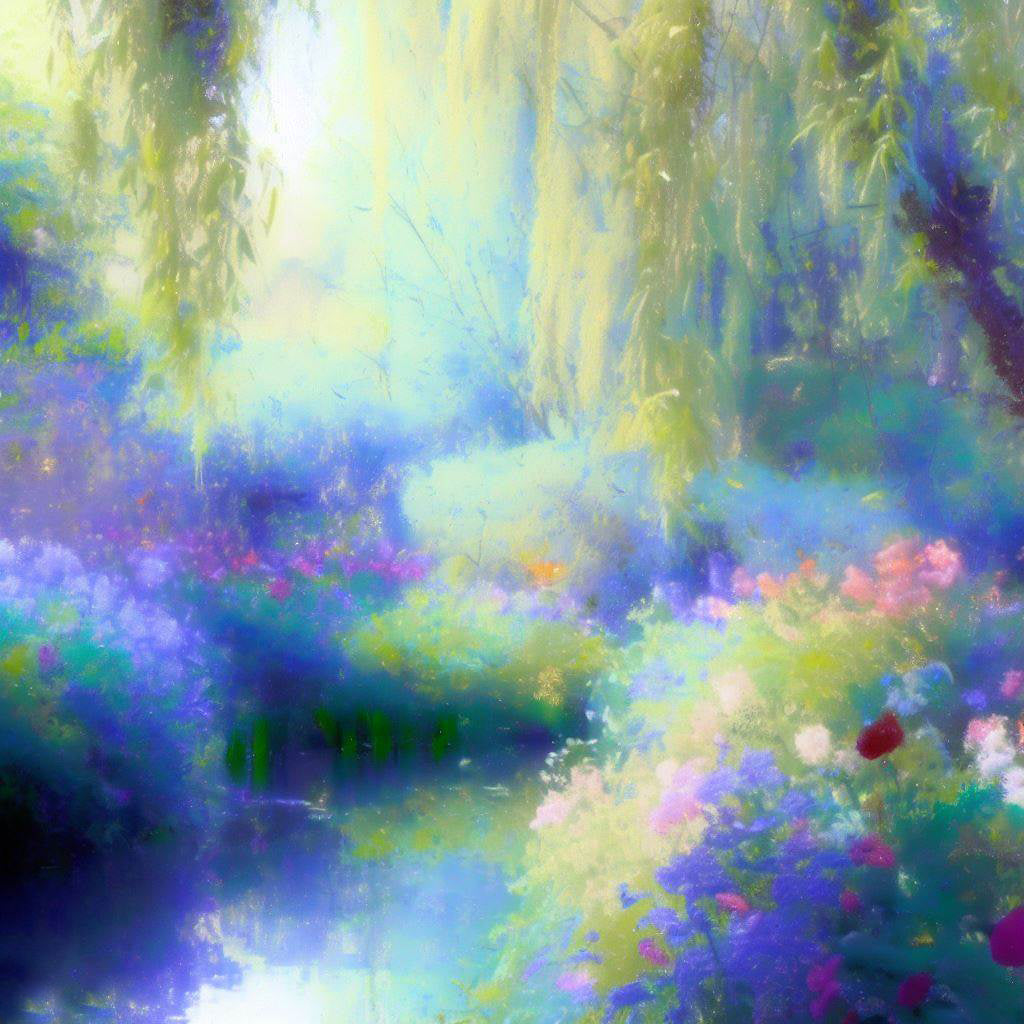 Dreamy Path in The Garden Painting II Art Print