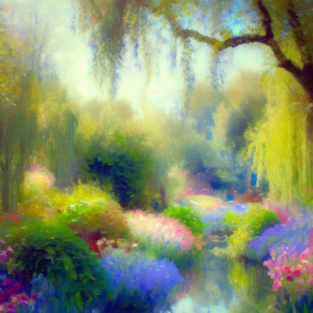 Dreamy Path in The Garden Painting III Art Print