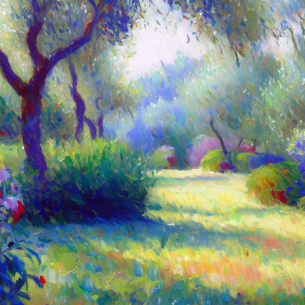 Tree in The Moreno Garden Painting Art Print