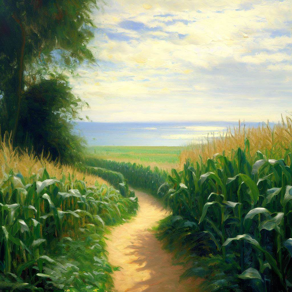 Path Through The Corn Art Print