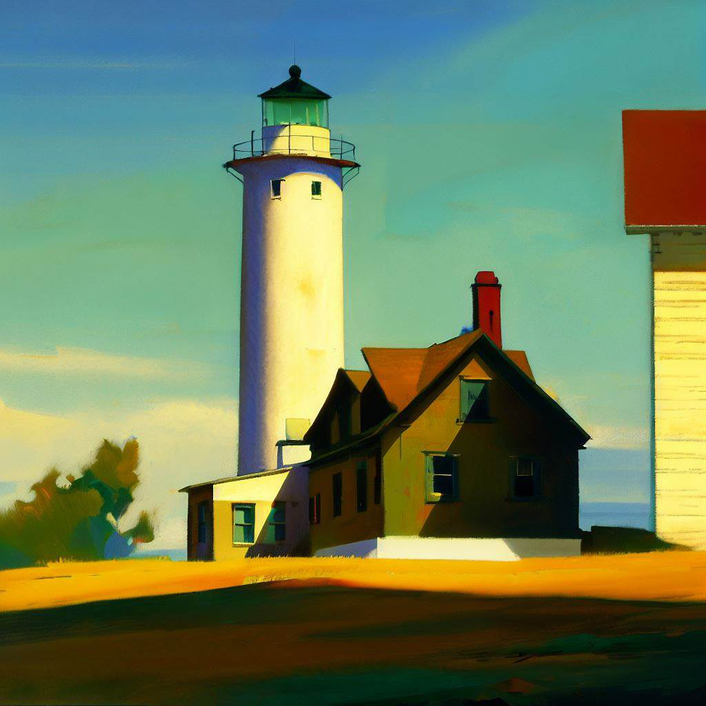 Lighthouse Hill Painting I Art Print