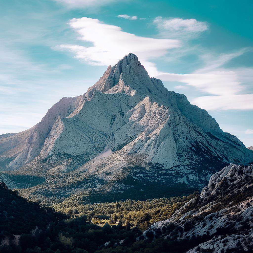 Mont Sainte Victoire Digital Art Art Print