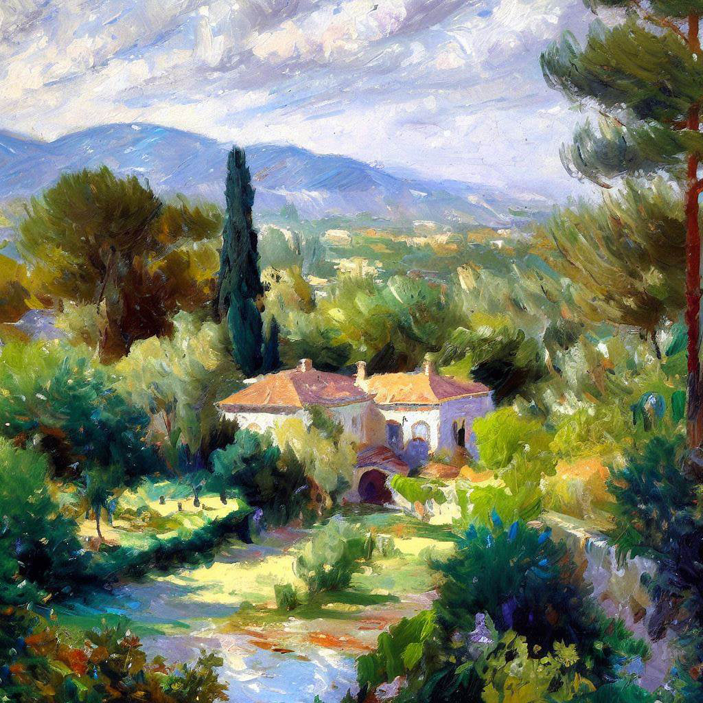 A View of Auvers-Sur-Oise Painting I Art Print