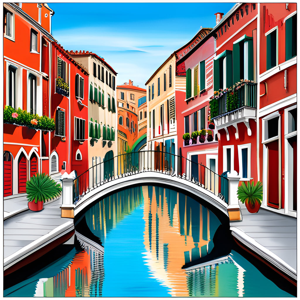 Venetian Canals Pop Art Art Print