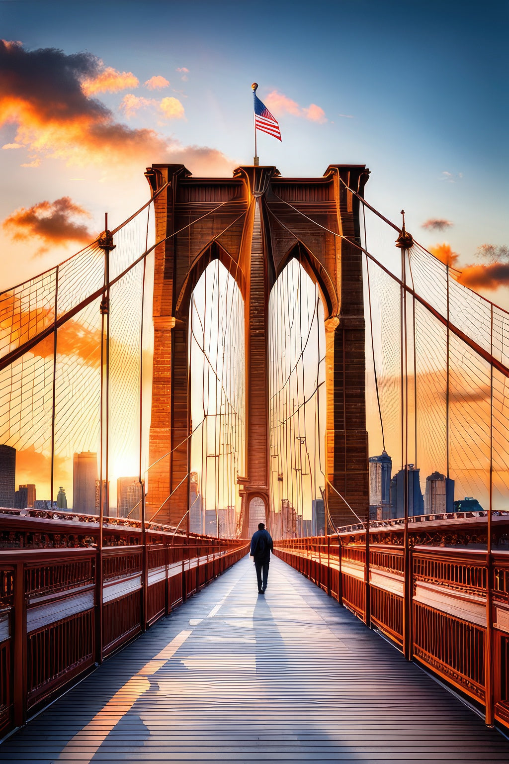 Brooklyn Bridge Digital Matte Painting I Art Print