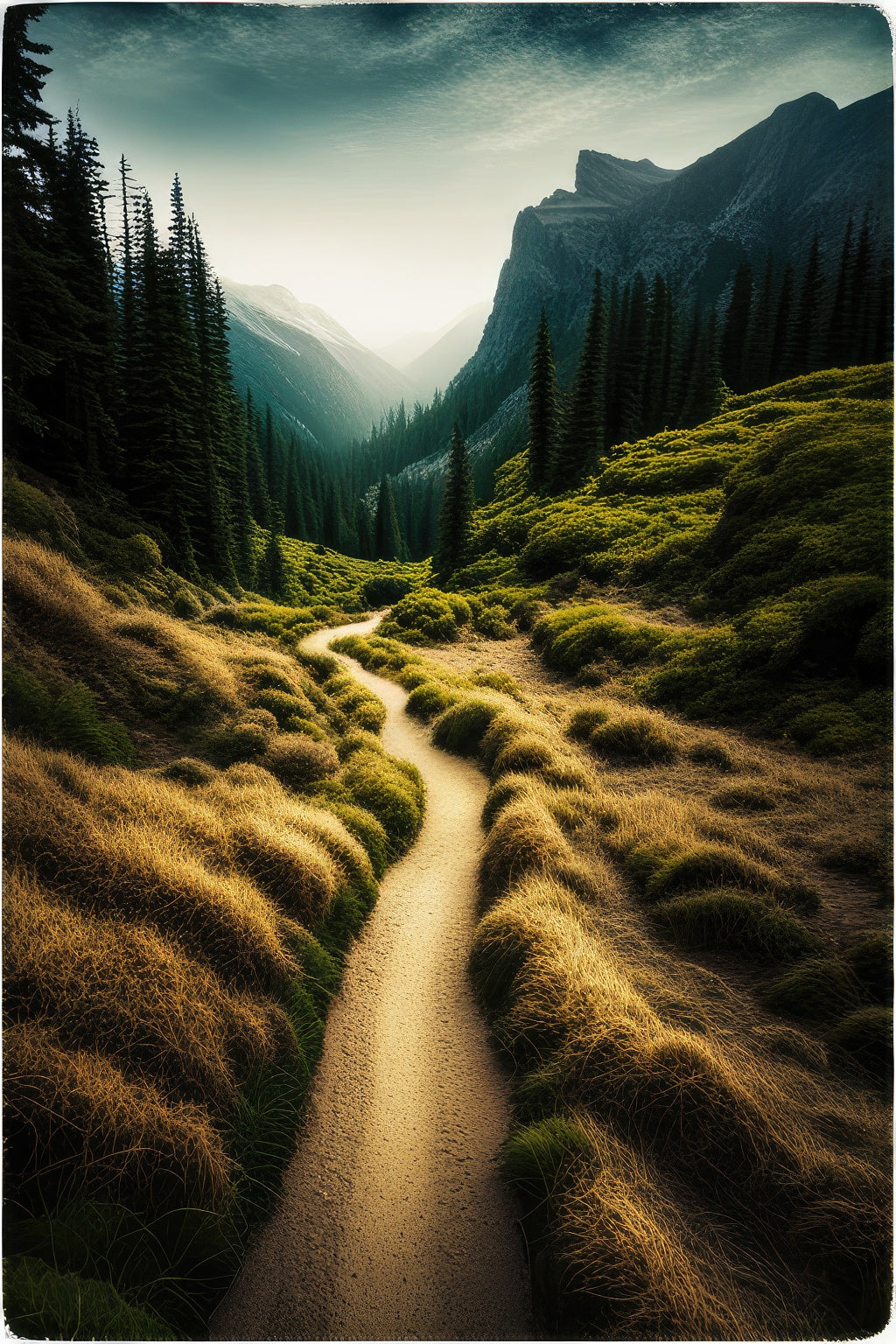 Hiking Trail Through The Mountains I Art Print