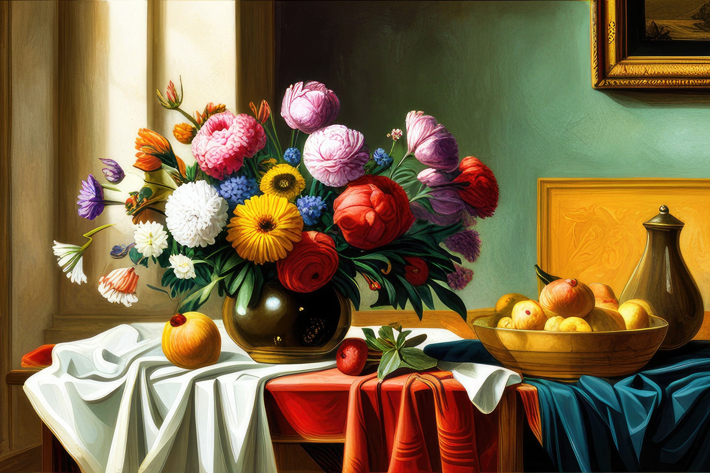 Bouquet of Flowers Still Life Painting Art Print