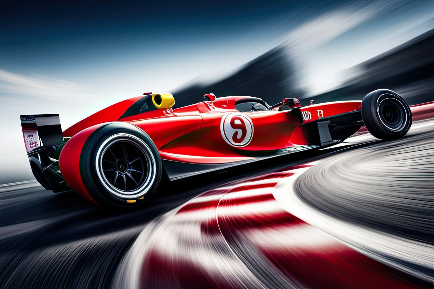 Formula 1 Racecar at Speed Photo Art Print