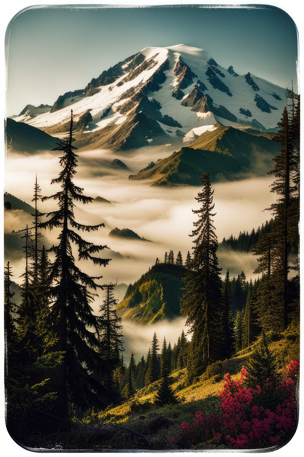 Mount Baker Scenic Landscape Photo II Art Print