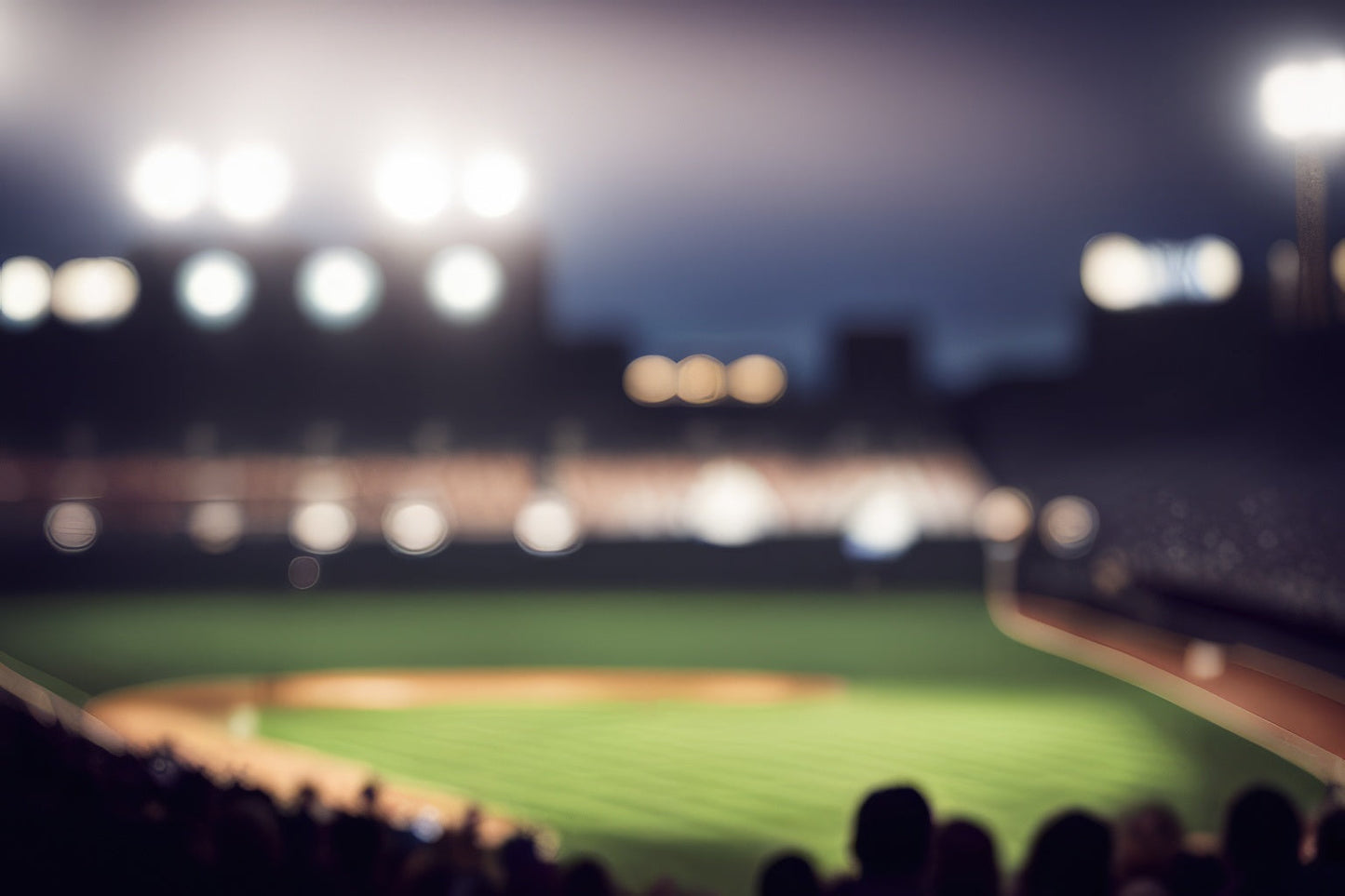 Baseball Stadium at Night Photograph I Art Print