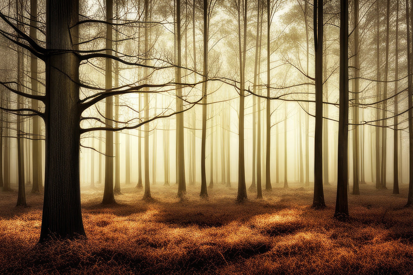 Dead Tree Forest at Sunset Photo Art Print