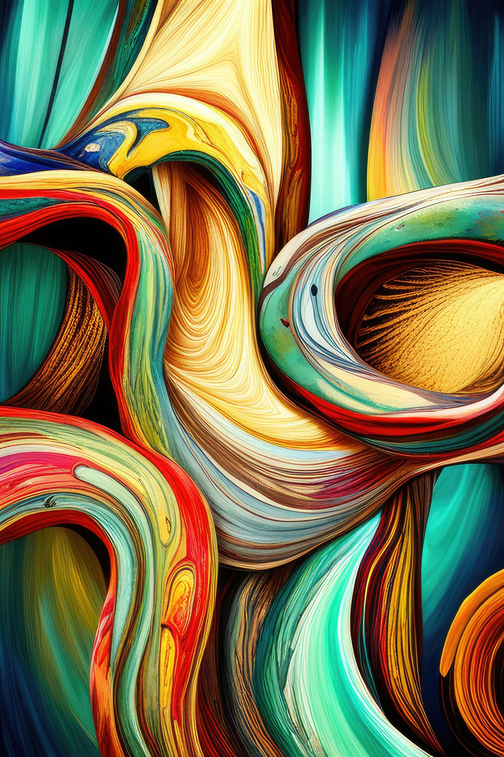 Swirling Abstract Illustration Art Print