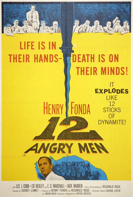 12 Angry Men Henry Fonda Vintage Movie Poster V1