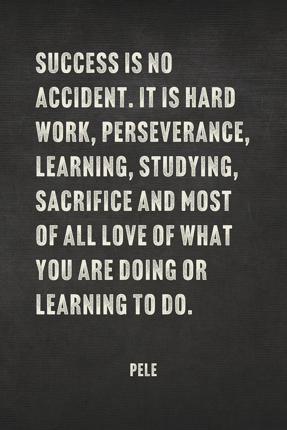 Success is No Accident Motivational Wall Art Print